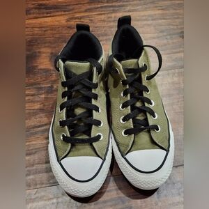 Converse Kids Sneakers in Olive and Black